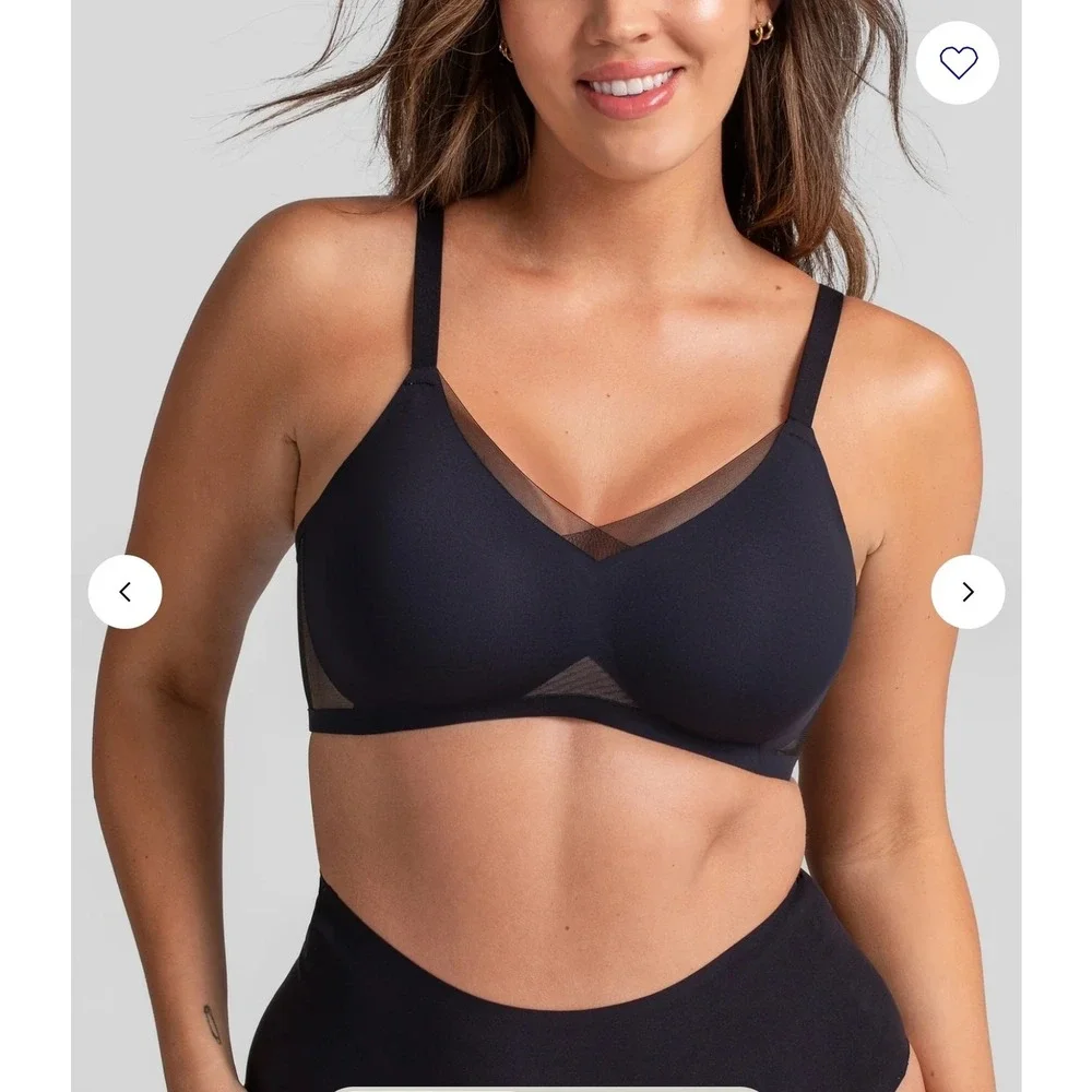 HoneyLove Runway Cross Over Bra Size XL Undergarment‎ GUC Black Comfort Lined
